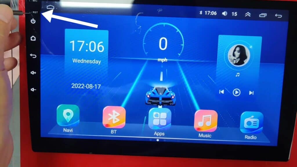 How to Reboot Car Android Stereo via RST button